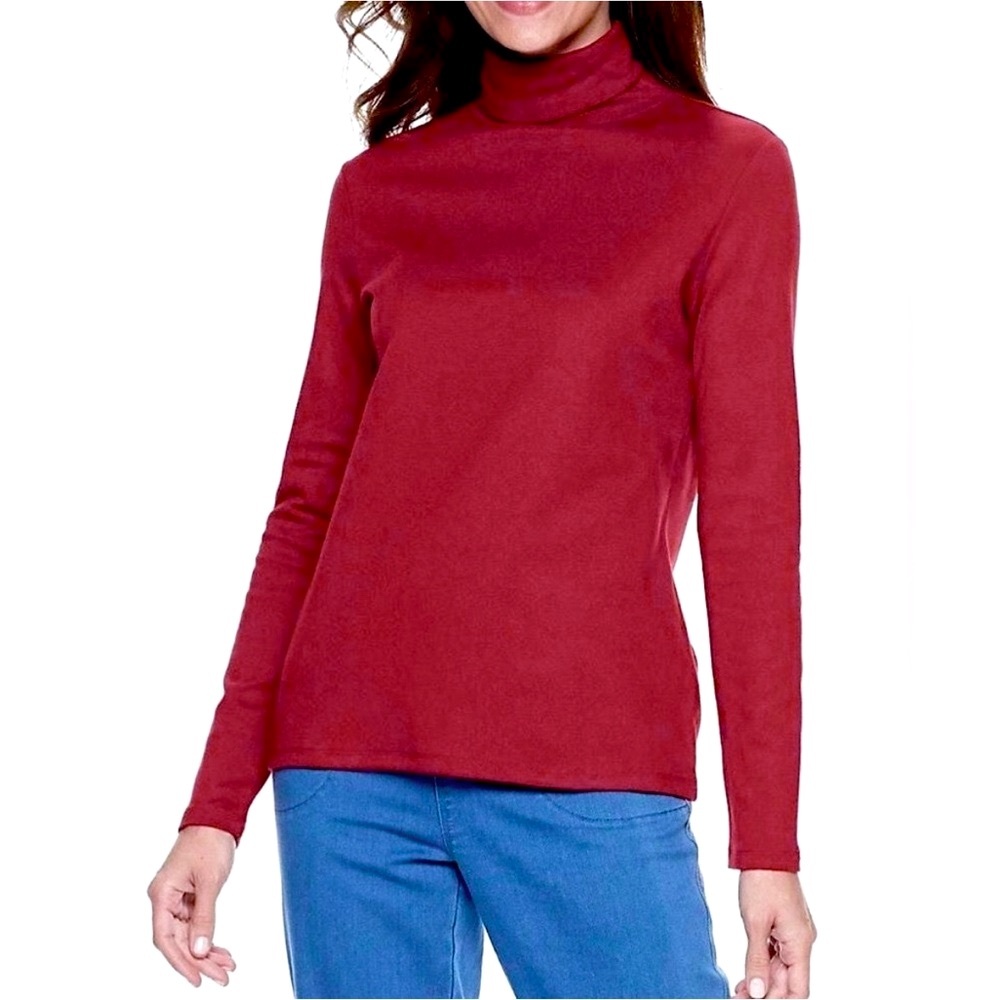 Croft & Barrow Classic Tee Red Size L 100% Cotton